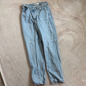 Abercrombie Dad High Rise Light Blue Denim Jeans